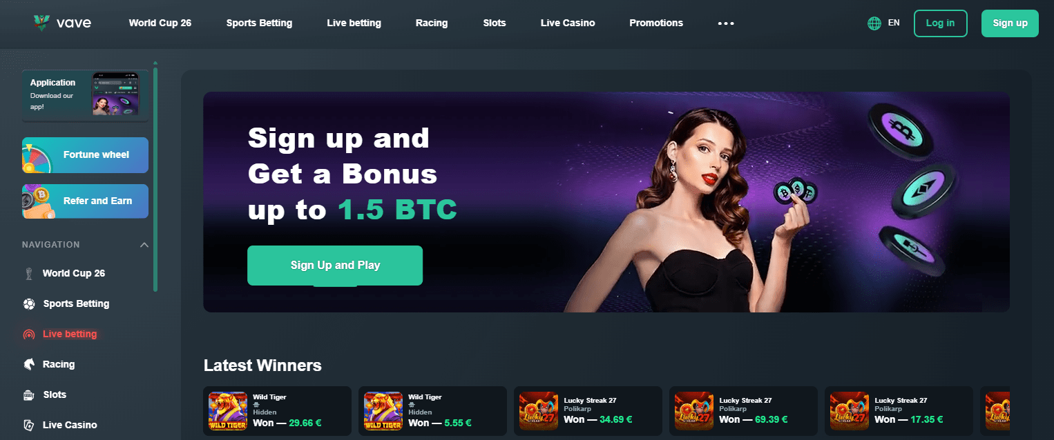best crypto casino singapore - Vave