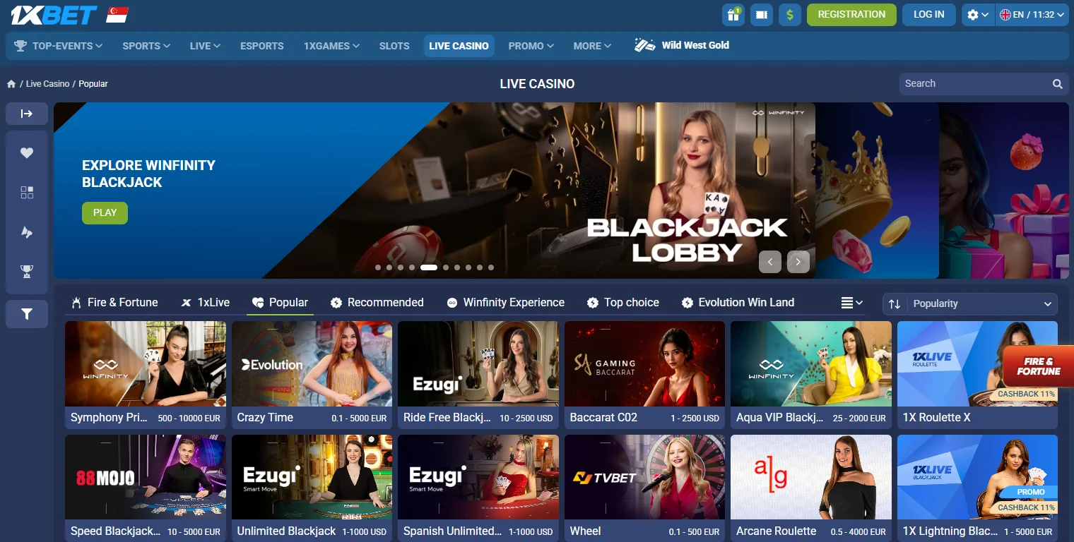 online blackjack singapore - 1xBet