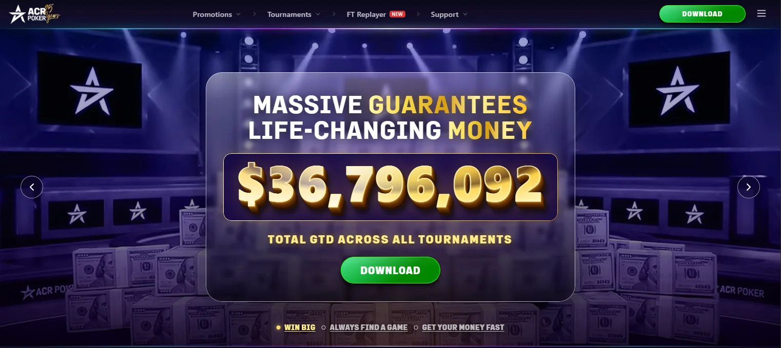 ACR Poker — deep tournaments for serious grinders