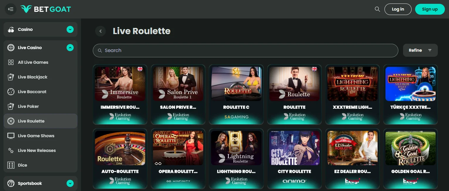 BetGoat — jackpots alongside roulette