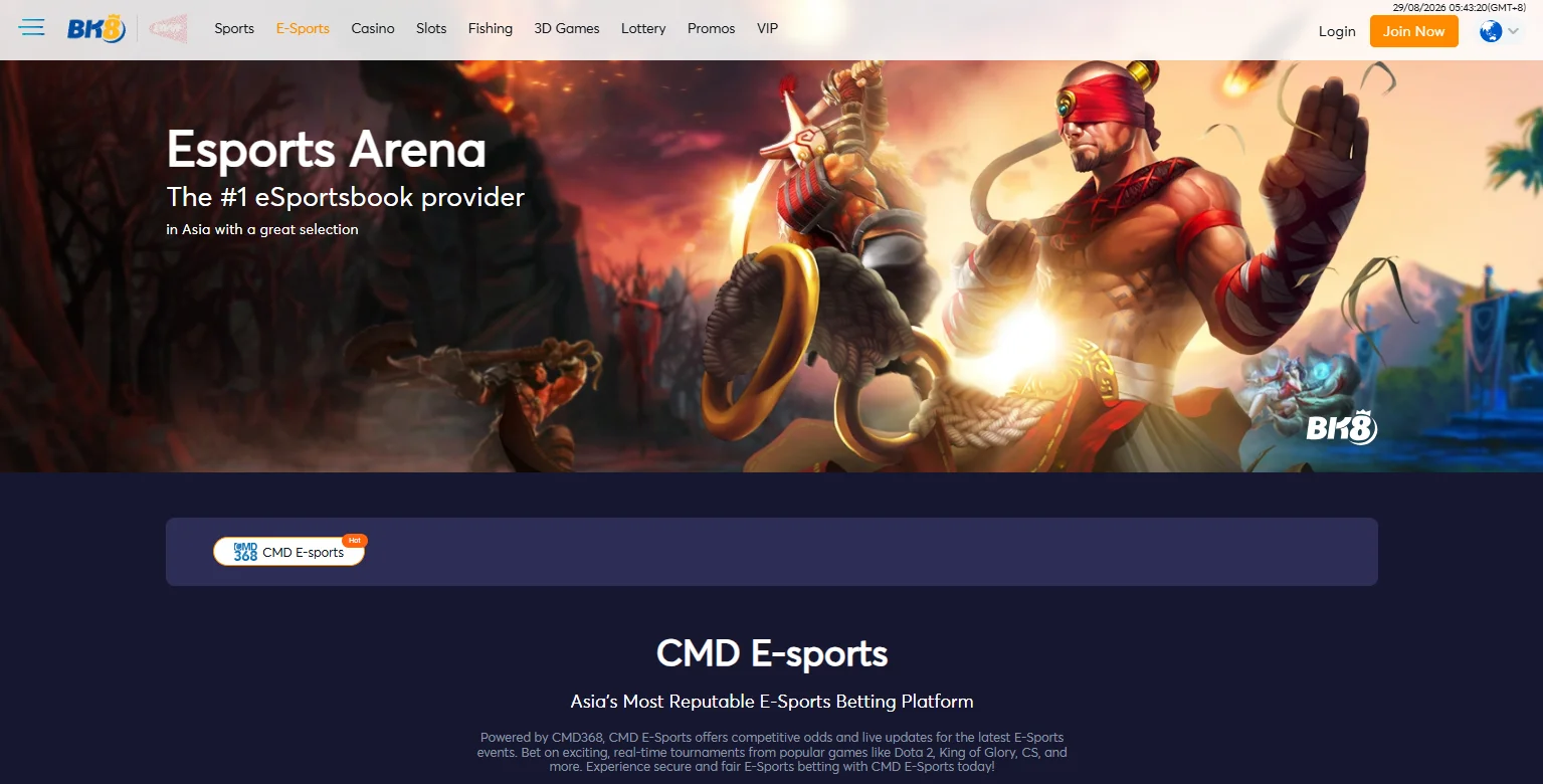 esports betting singapore - BK8