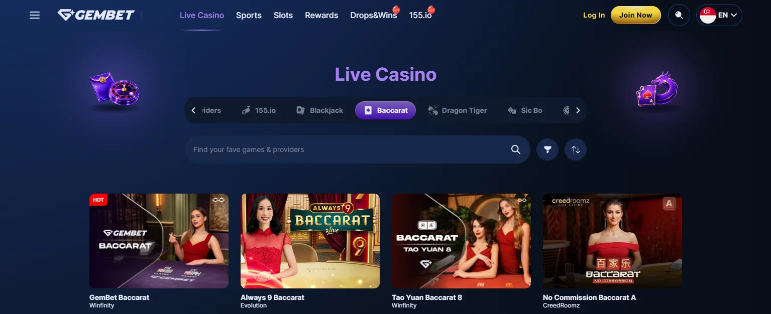 baccarat online singapore - GemBet