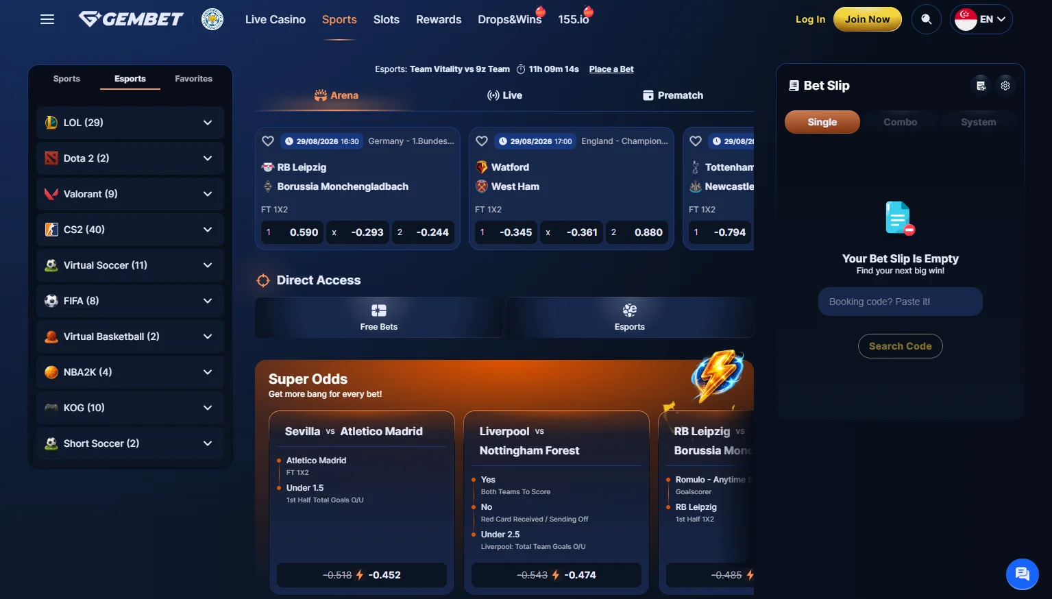 esports betting singapore - GemBet