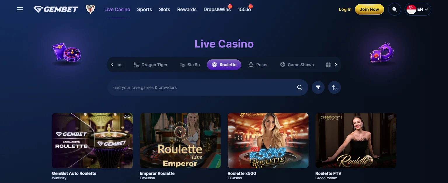 online roulette singapore - GemBet