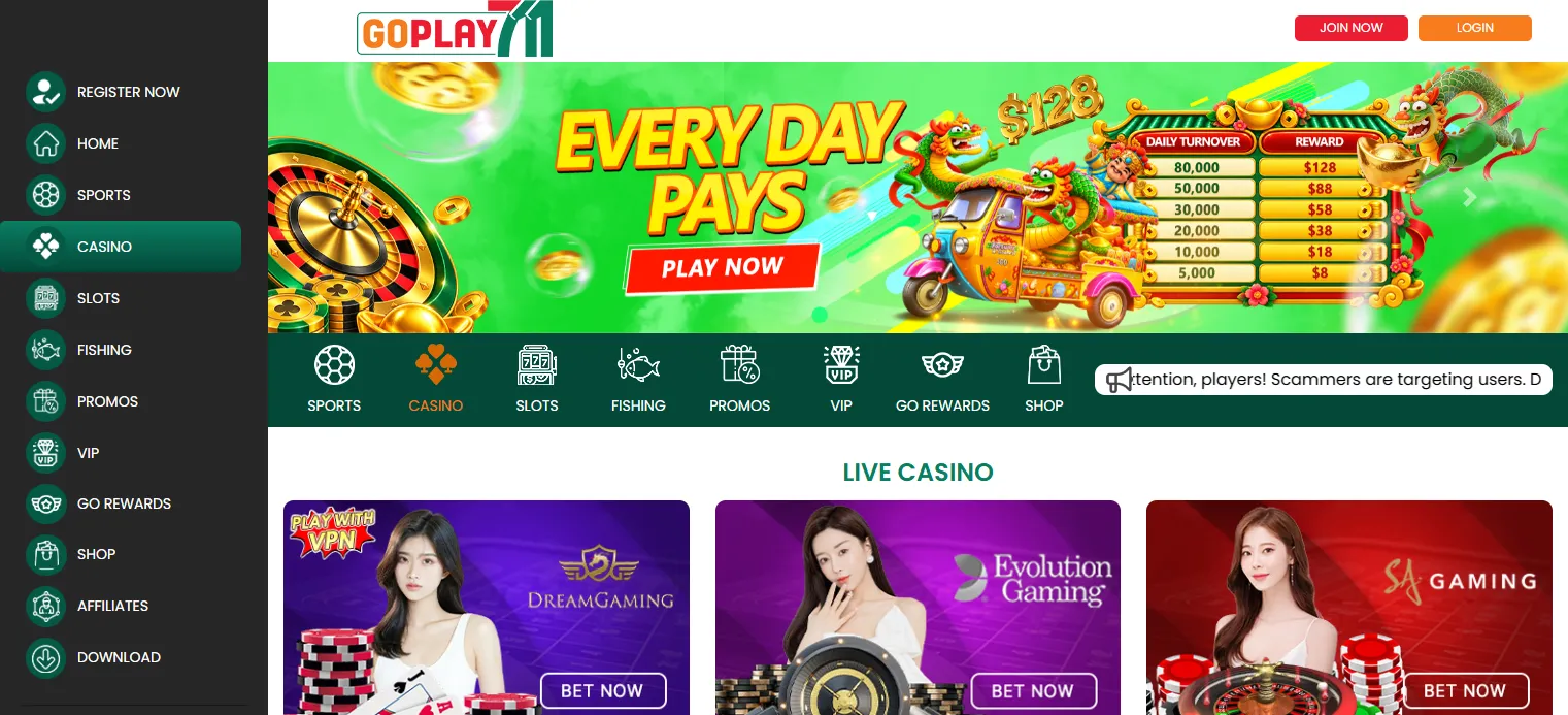 9. GoPlay711 — balanced bonus & withdrawal speed