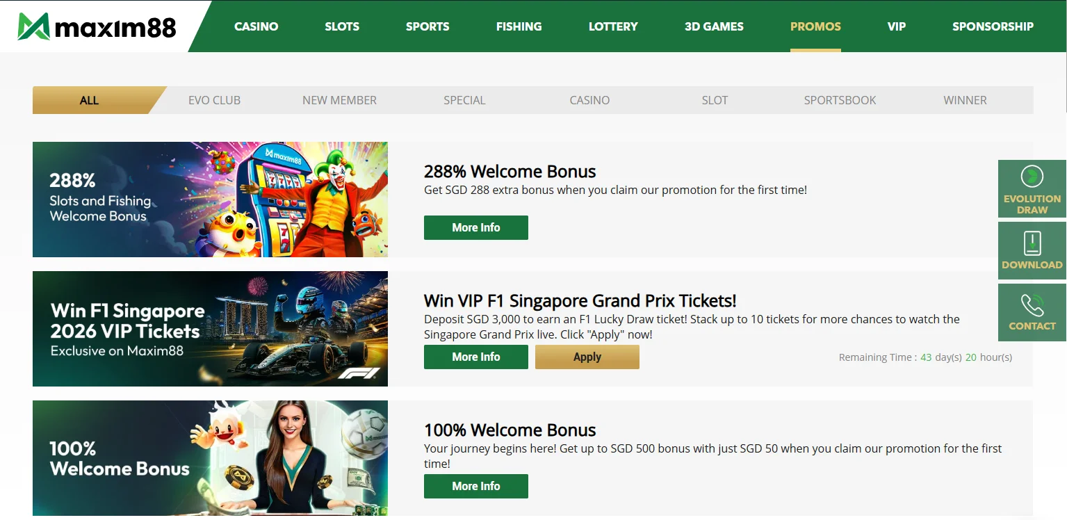 free credit casino singapore - Maxim88