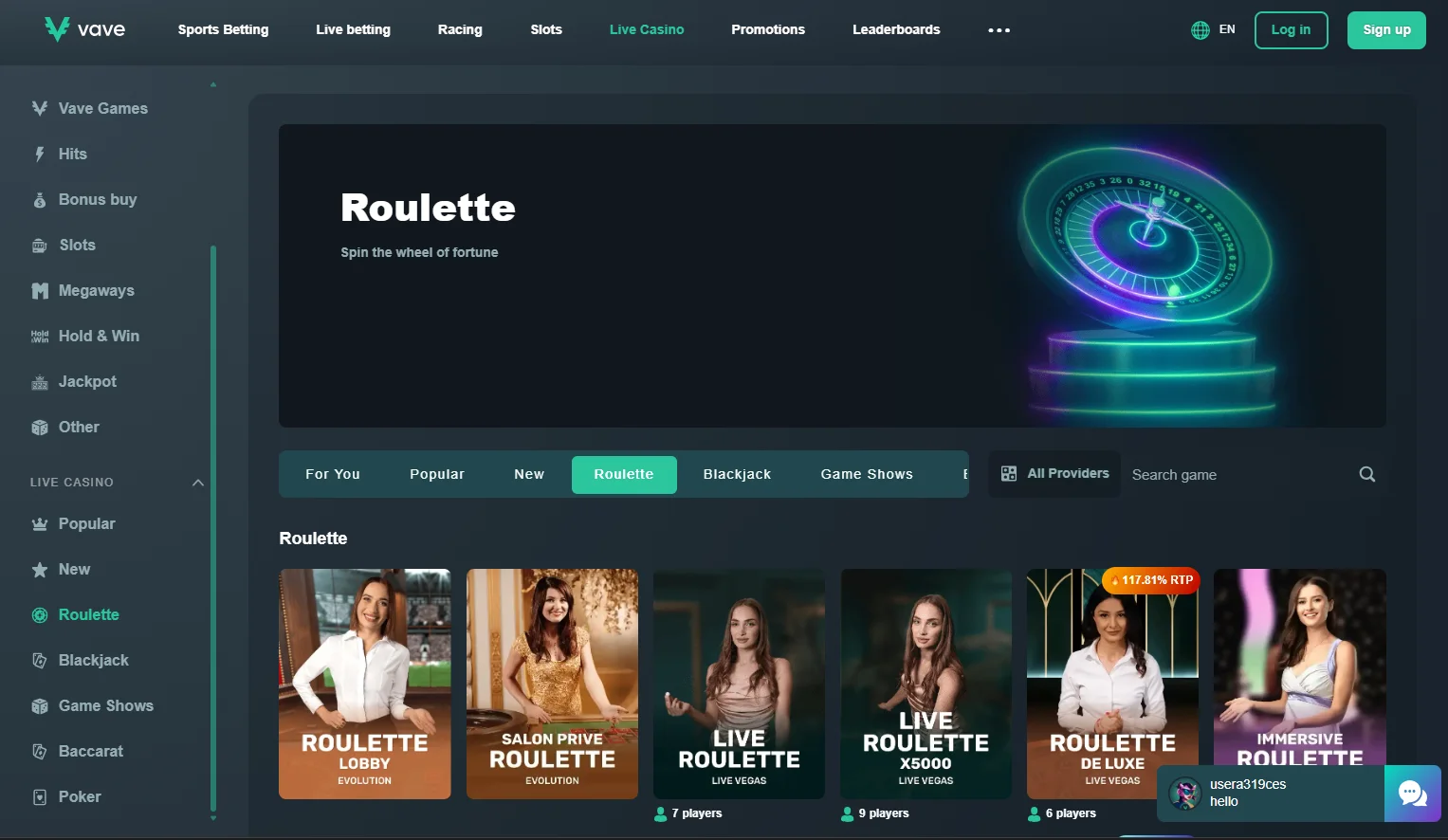 online roulette singapore - Vave
