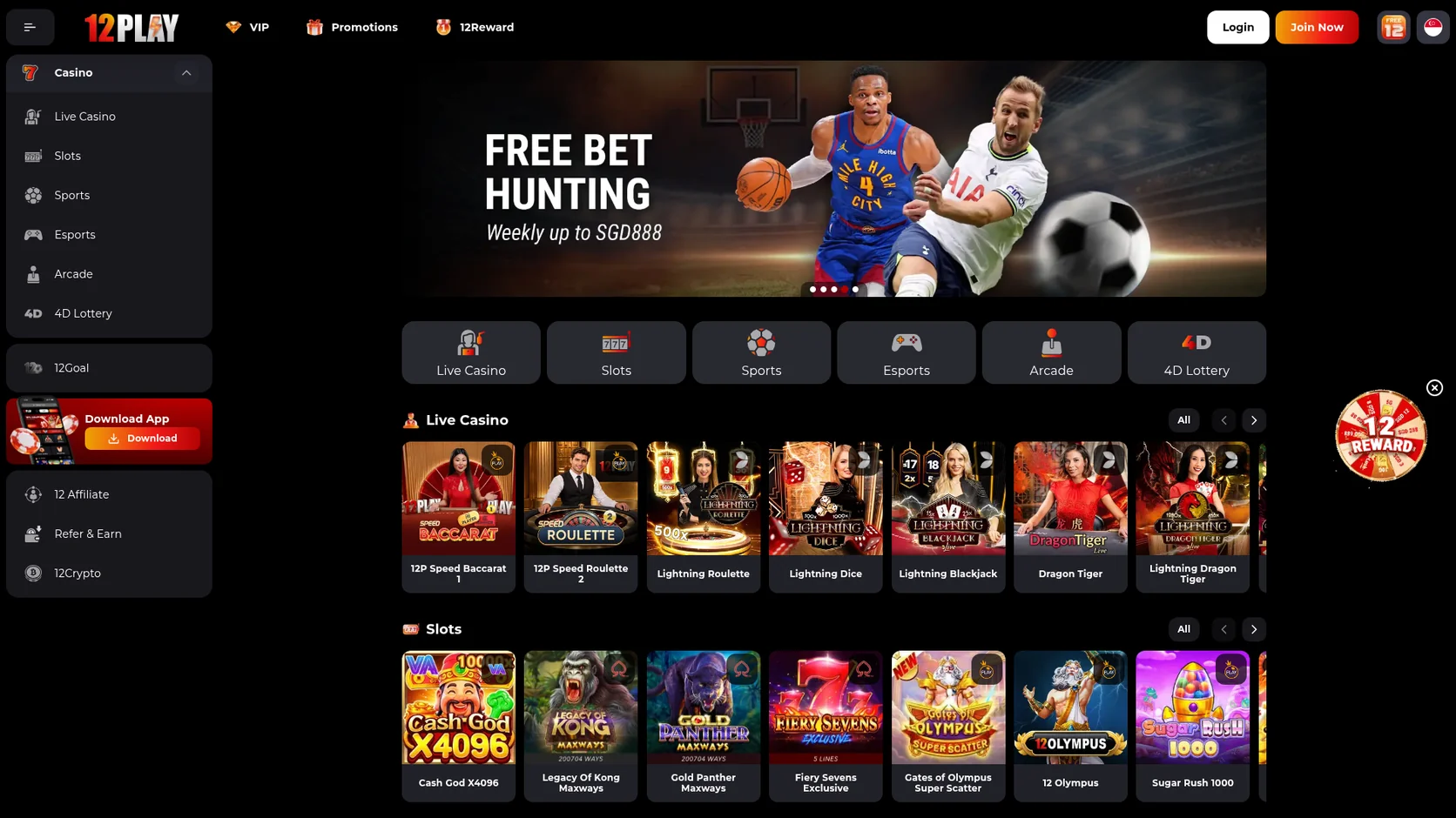 12Play casino homepage 12Play casino homepage