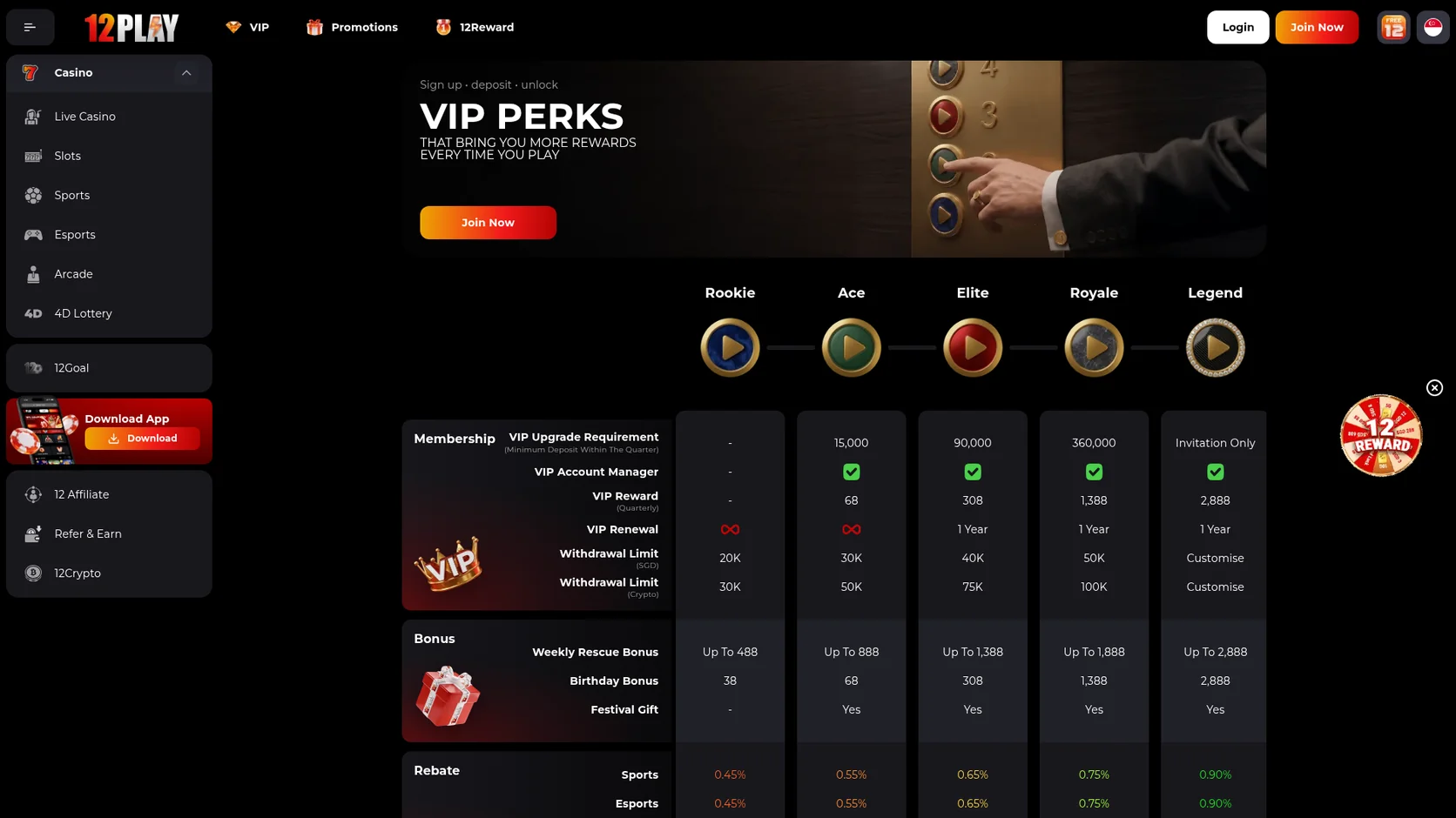 12Play casino VIP programme 12Play casino VIP programme