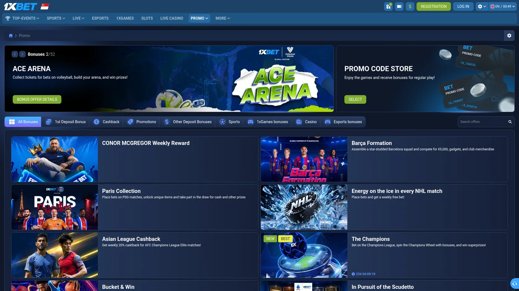 1xBet casino promotions page 1xBet casino promotions page