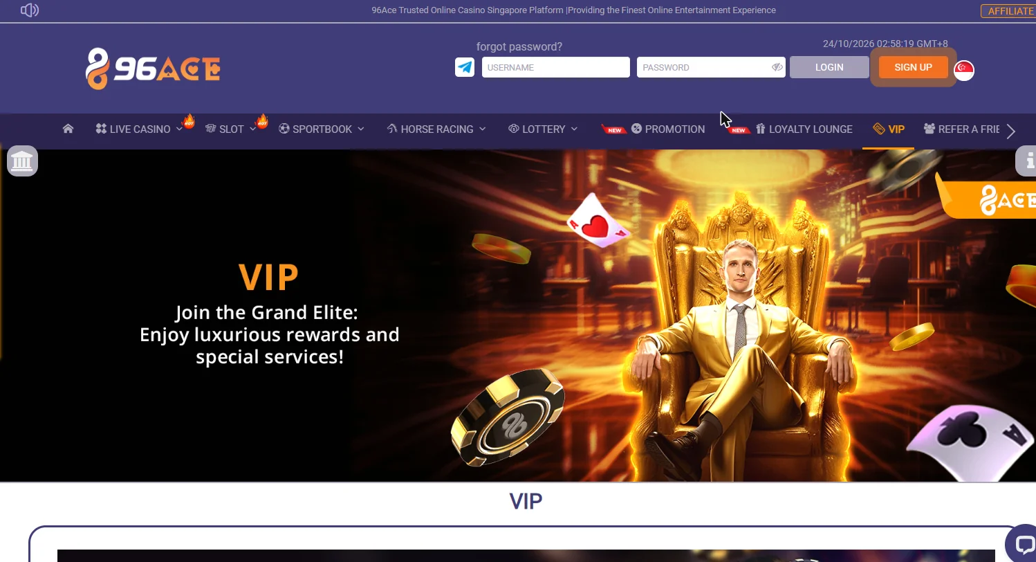 96ACE casino VIP programme 96ACE casino VIP programme