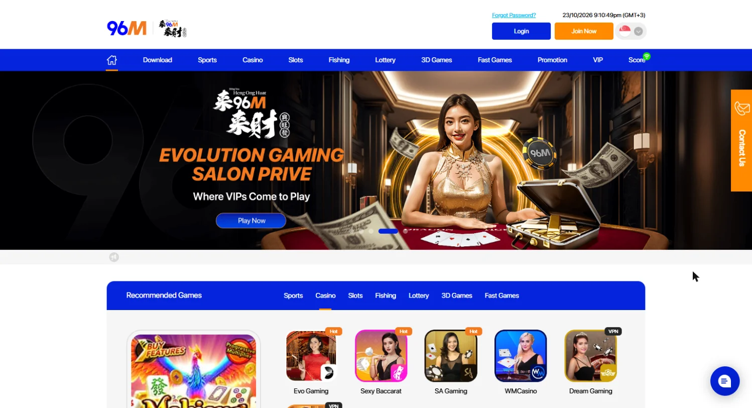 96M casino homepage 96M casino homepage