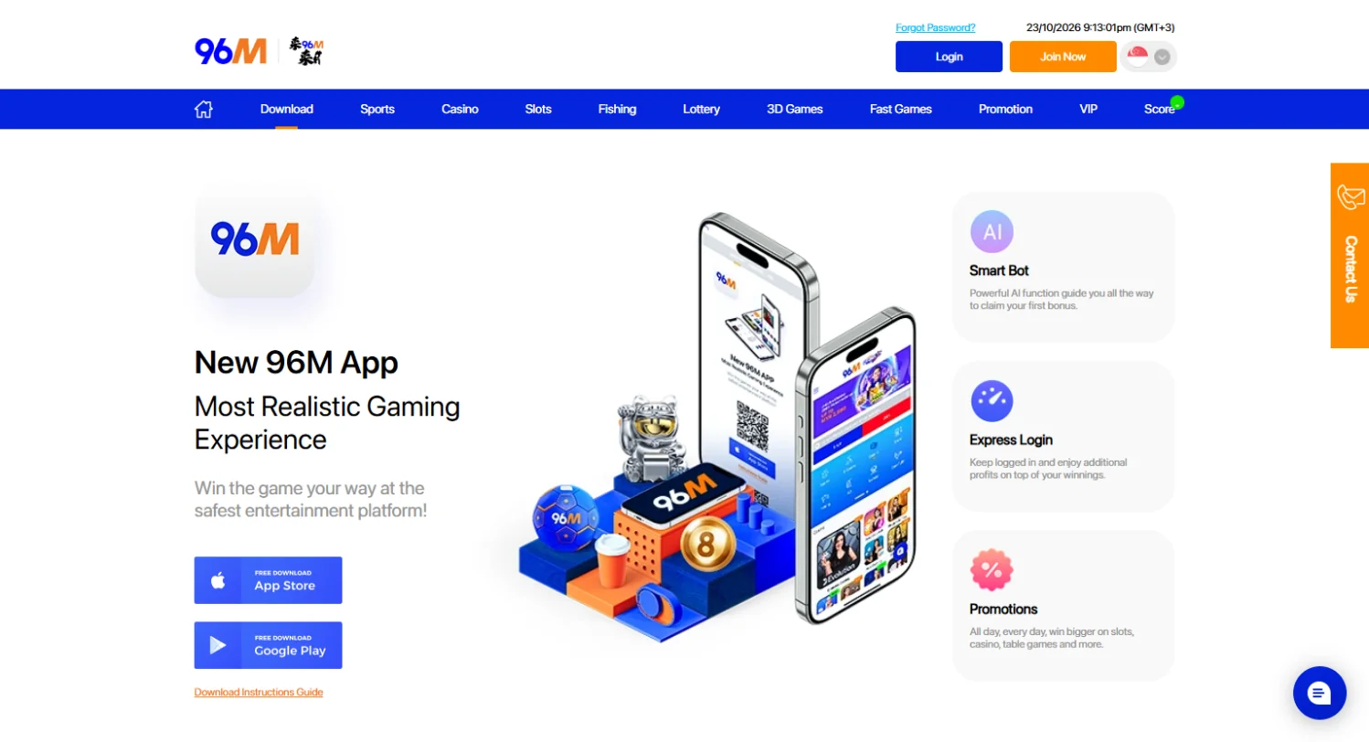 96M casino mobile app