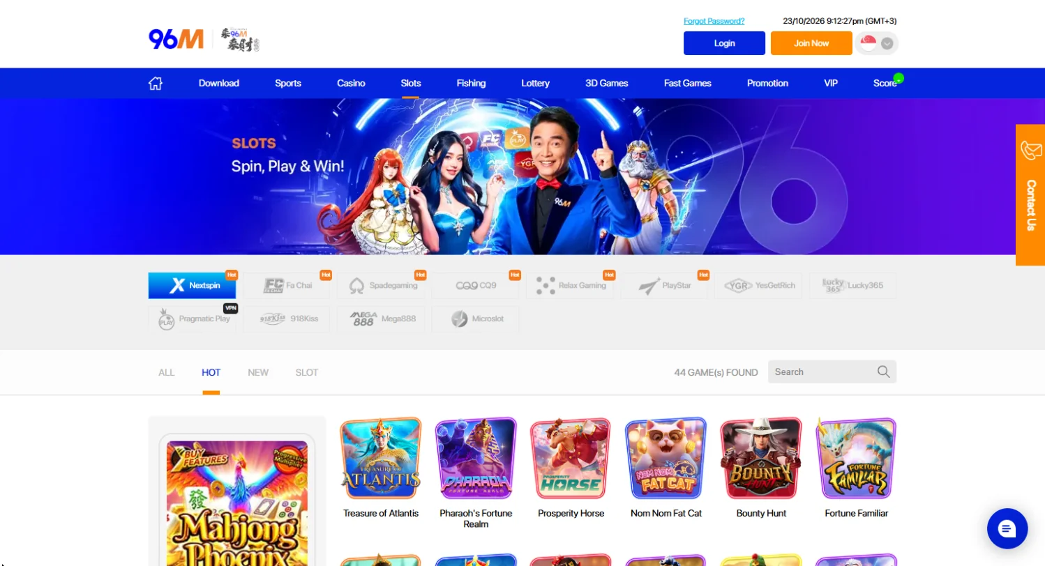 96M casino slots lobby 96M casino slots lobby