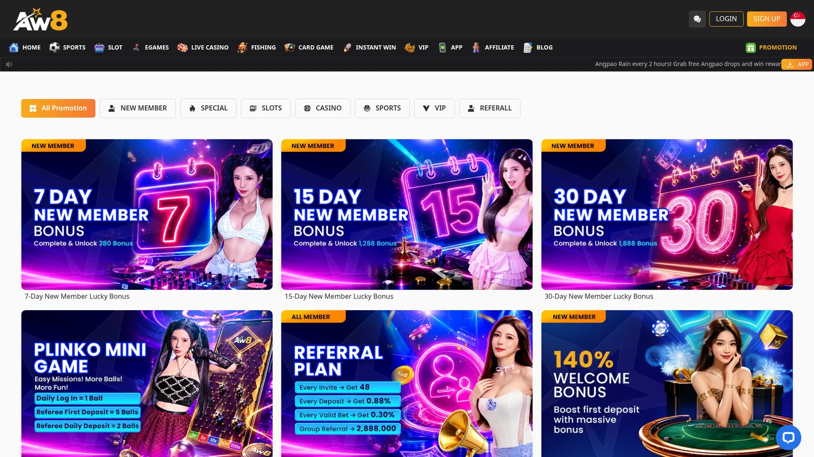 AW8 casino promotions page AW8 casino promotions page