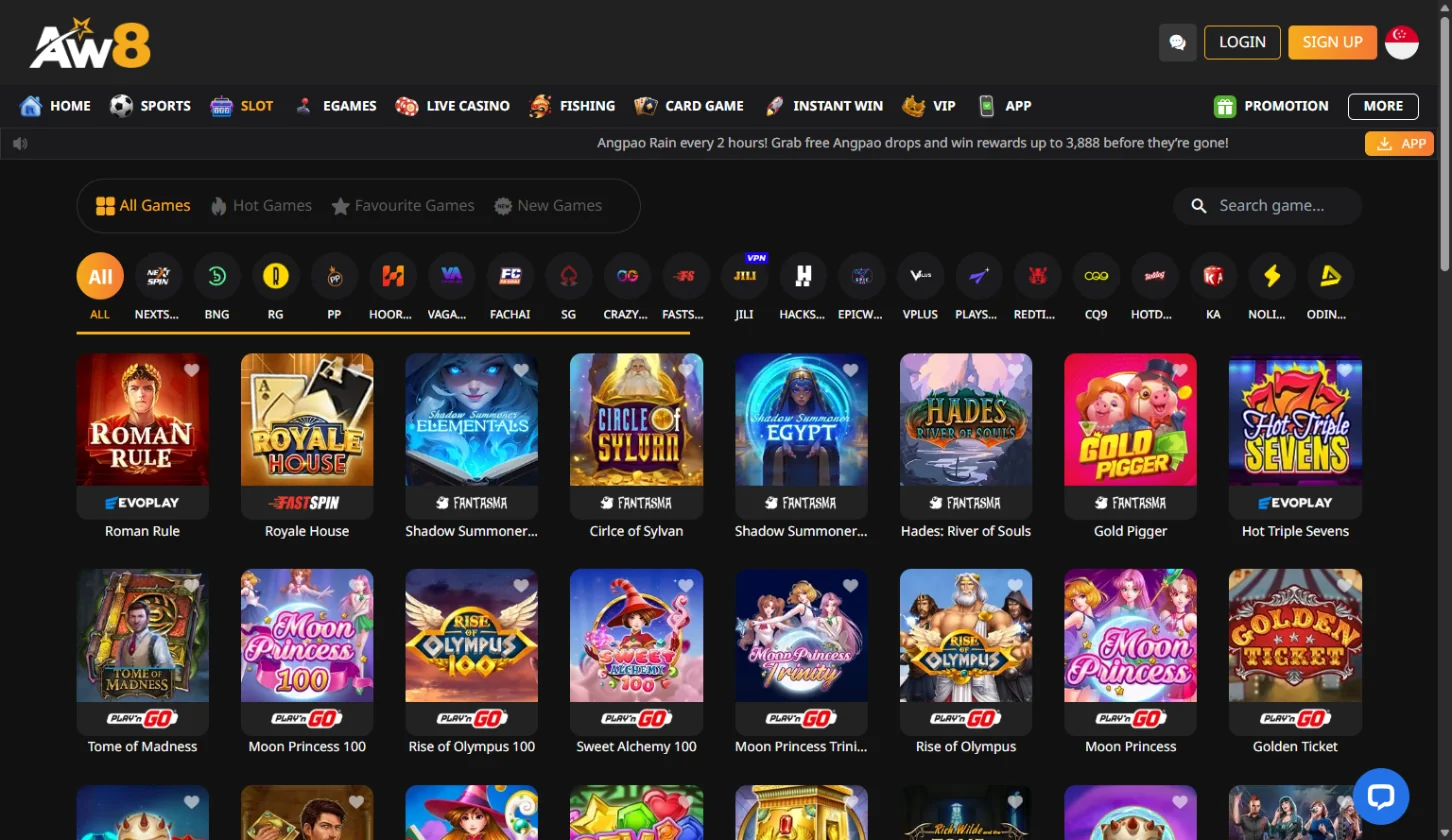 AW8 casino slots lobby AW8 casino slots lobby