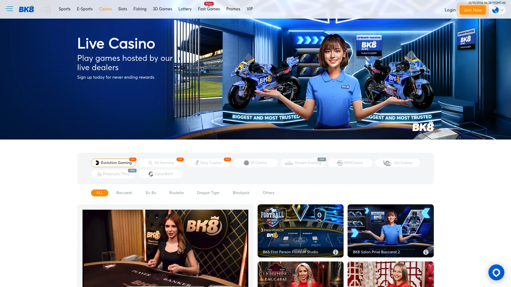BK8 casino live casino lobby BK8 casino live casino lobby