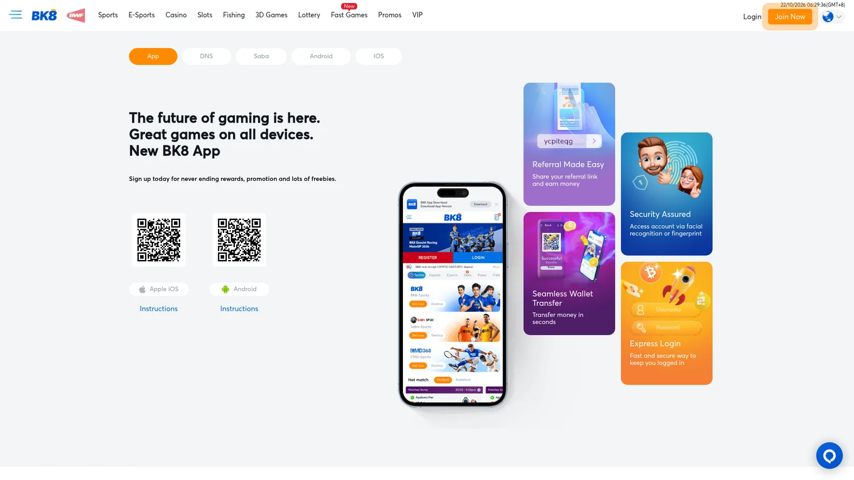 BK8 casino mobile app