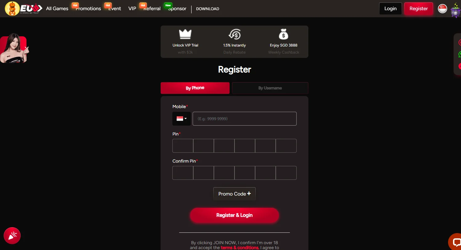 EU9 casino registration form EU9 casino registration form