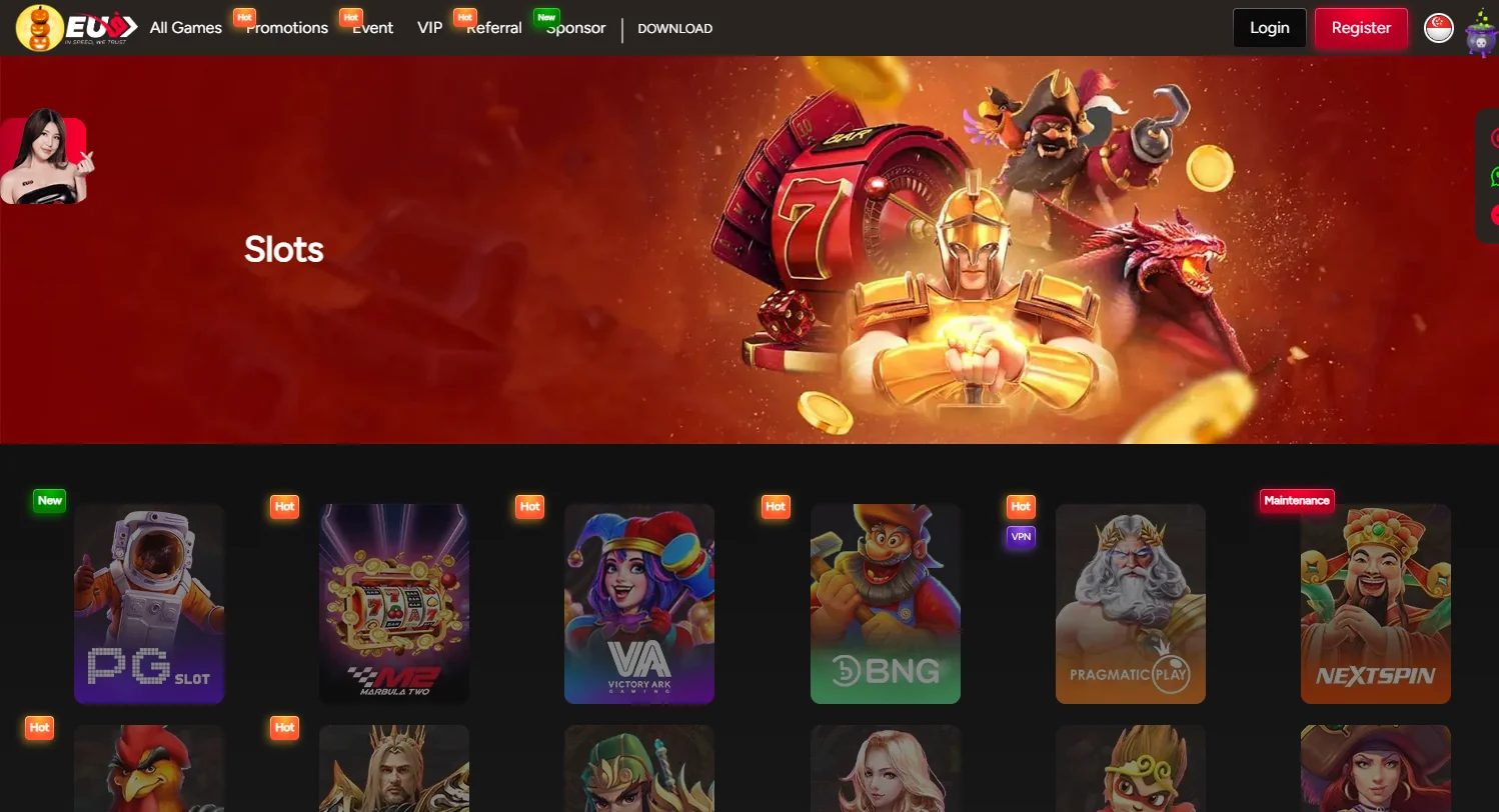 EU9 casino slots lobby EU9 casino slots lobby