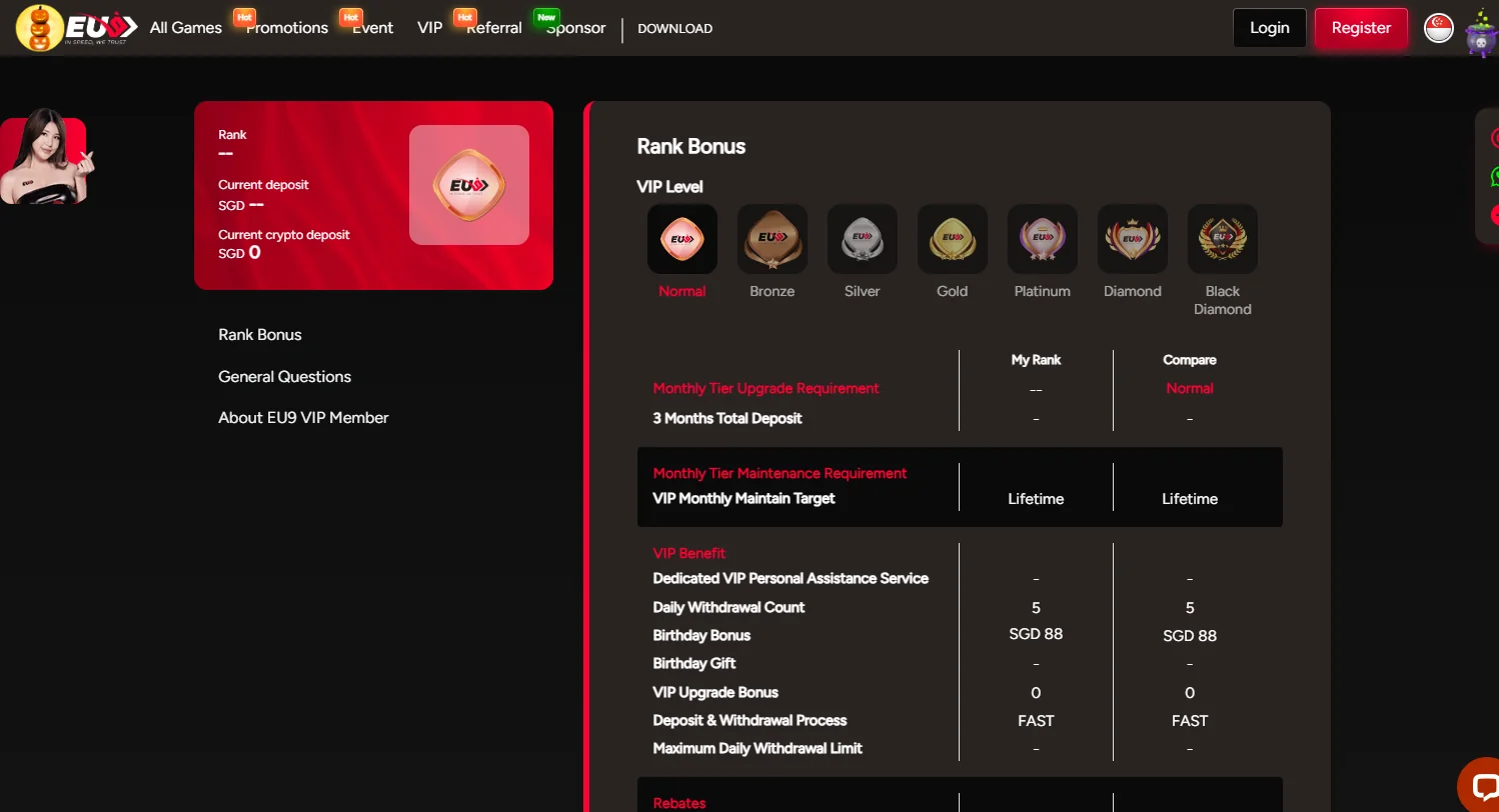 EU9 casino VIP programme EU9 casino VIP programme