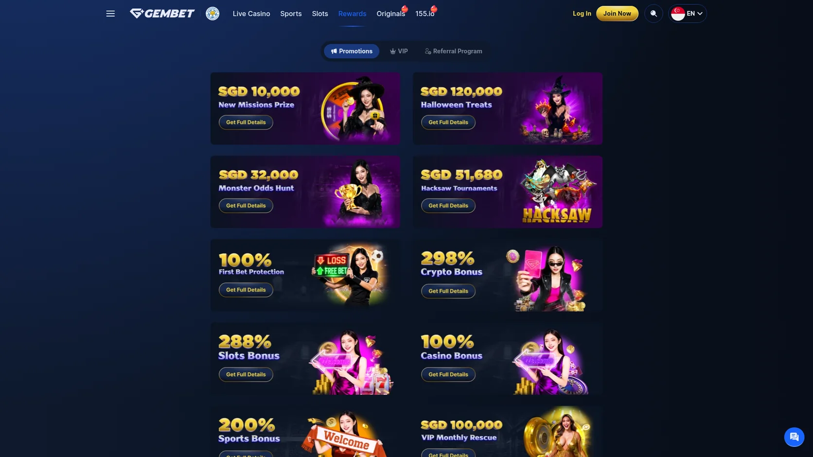 GemBet casino promotions page GemBet casino promotions page