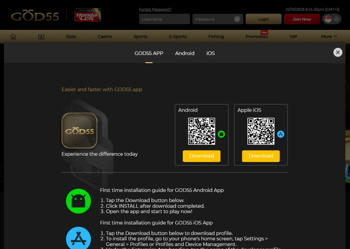 God55 casino mobile app