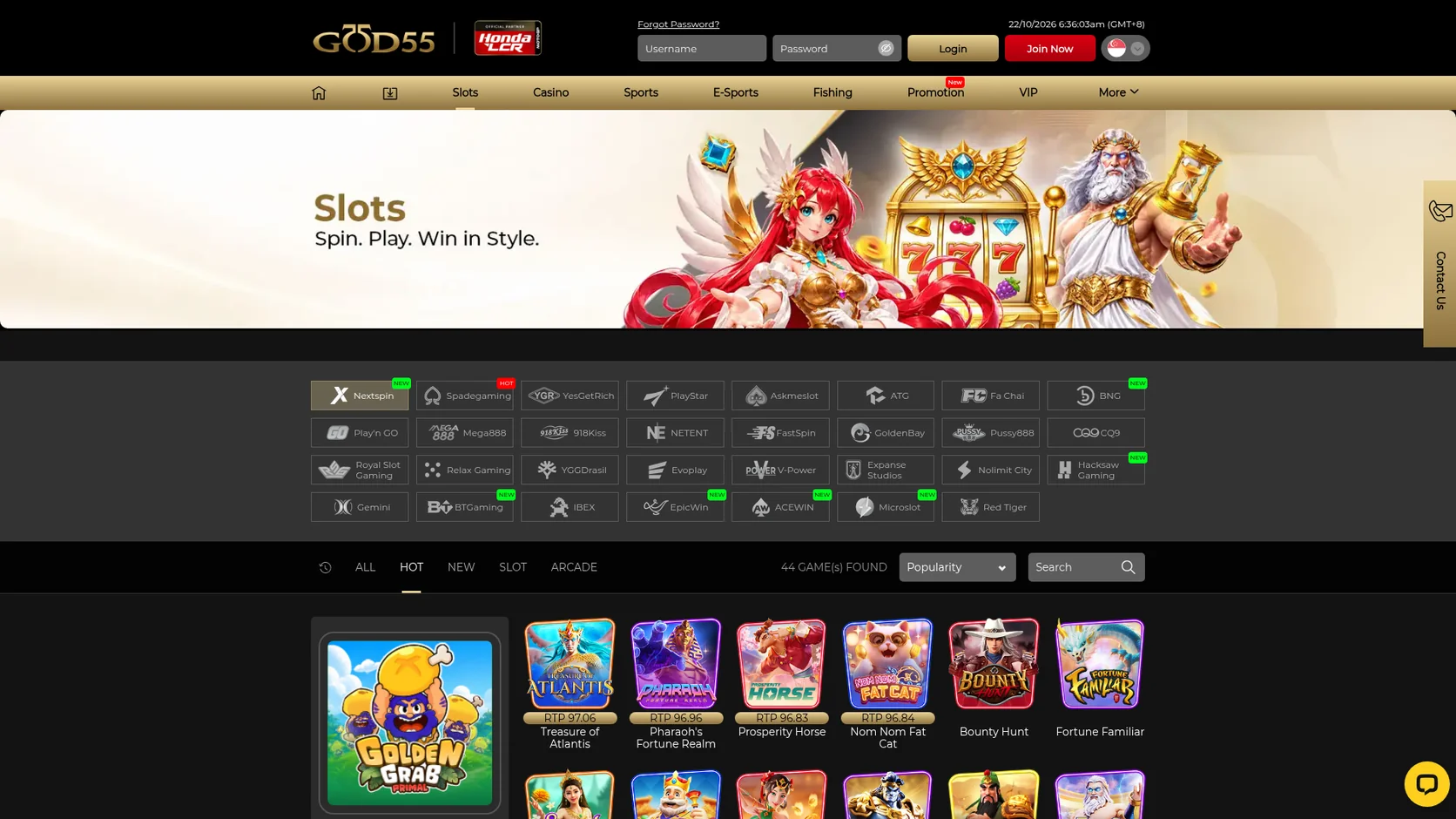 God55 casino slots lobby God55 casino slots lobby