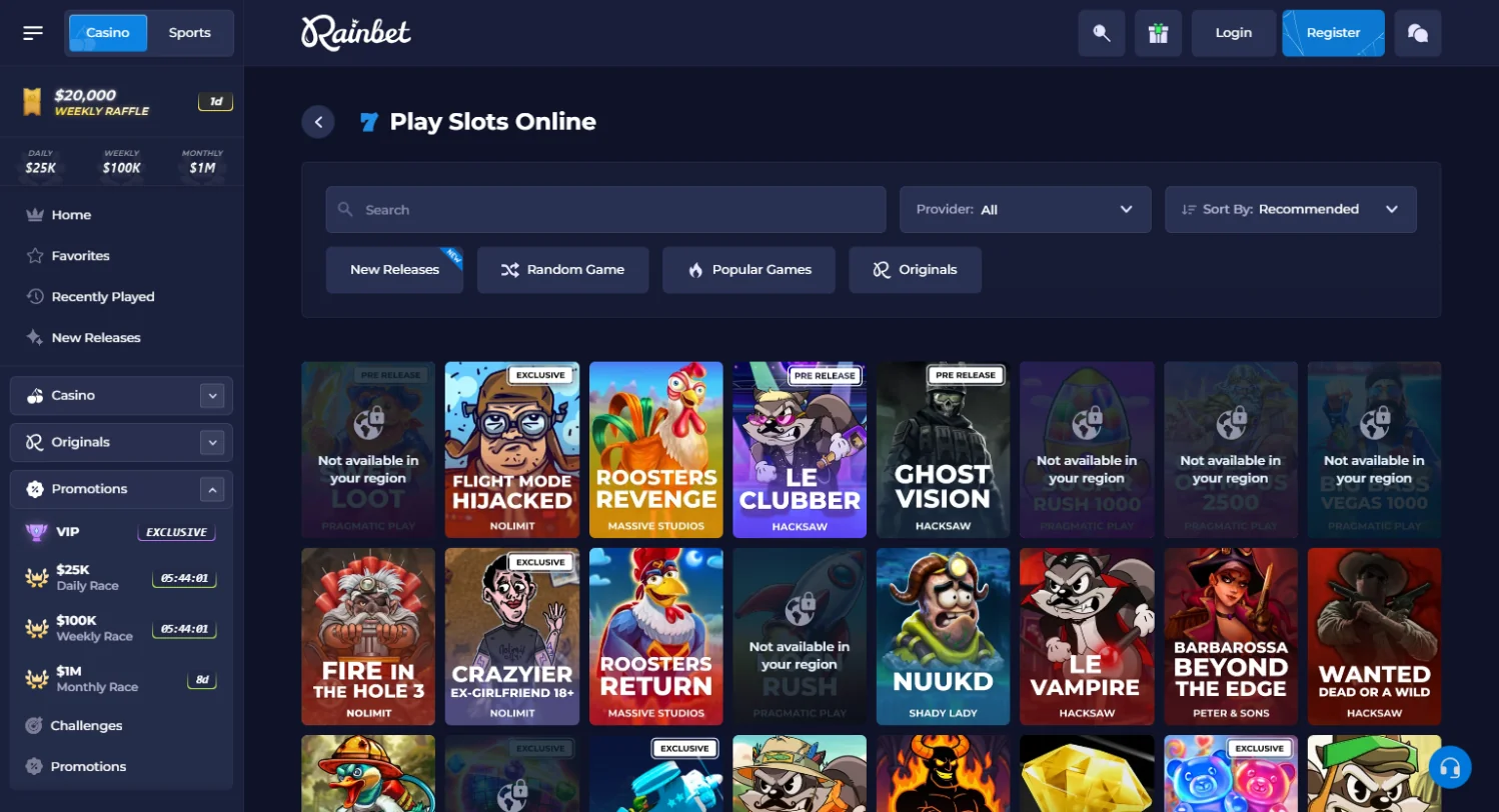 Rainbet casino slots lobby Rainbet casino slots lobby