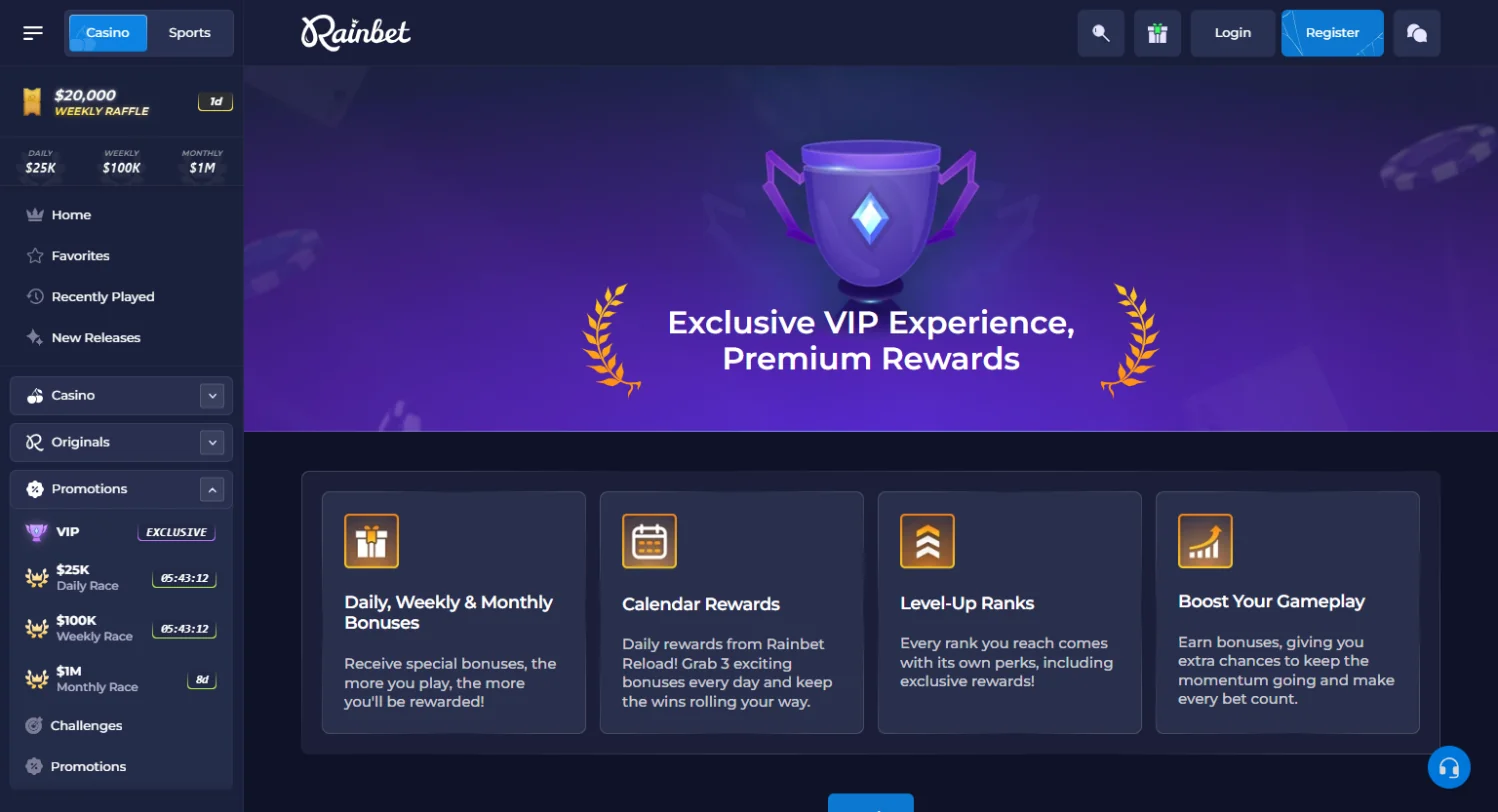 Rainbet casino VIP programme Rainbet casino VIP programme
