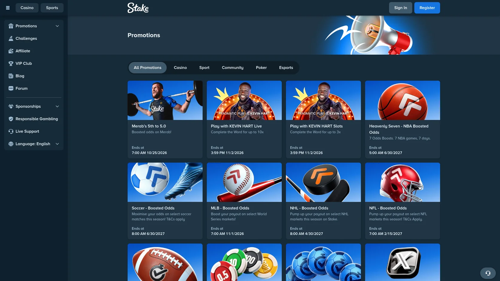 Stake casino promotions page Stake casino promotions page