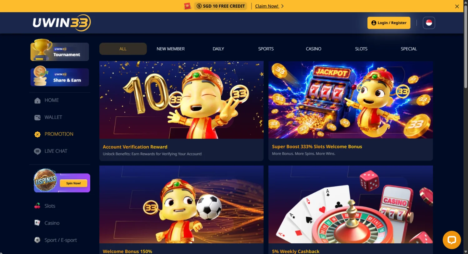 Uwin33 casino promotions page Uwin33 casino promotions page