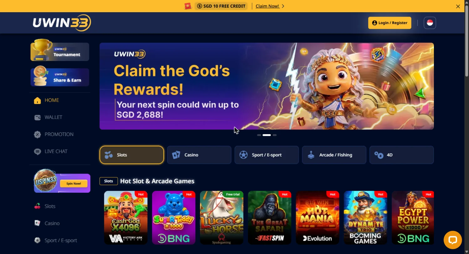 Uwin33 casino slots lobby Uwin33 casino slots lobby