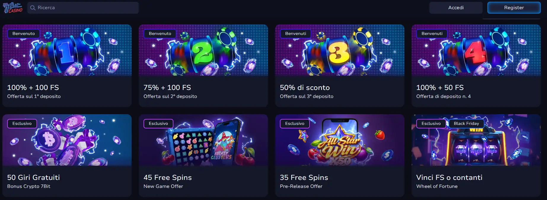 7Bit casinò non aams deposito 1 euro