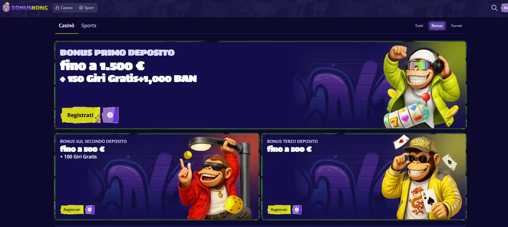 BonusKong casino non AAMS