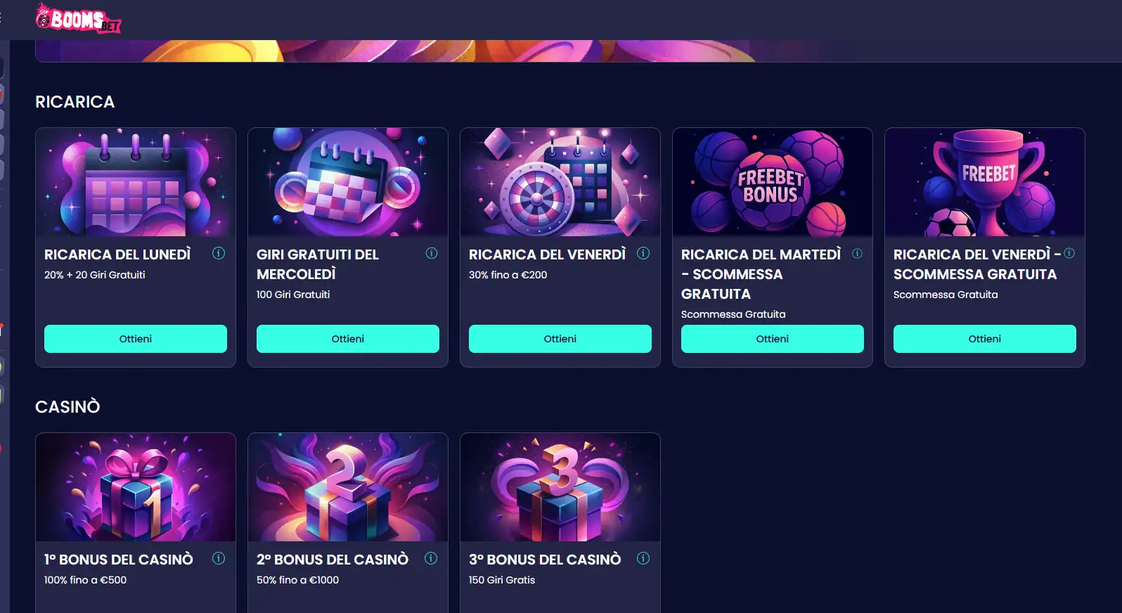 Siti Scommesse non AAMS BoomsBet 