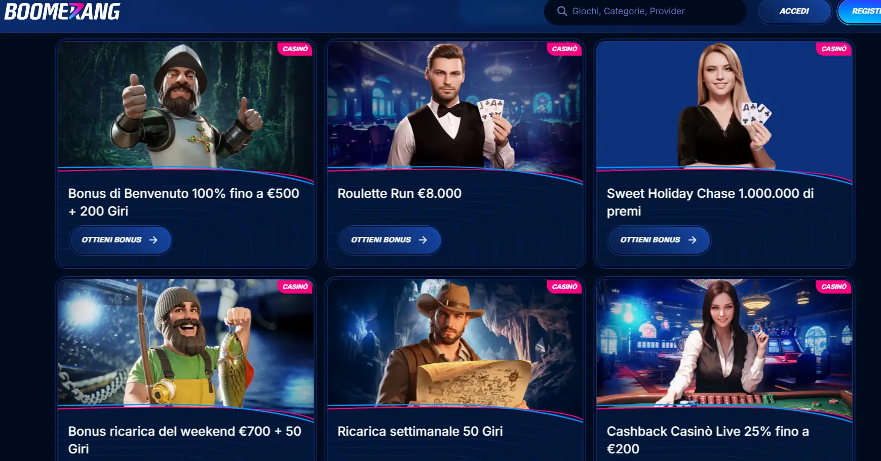Boomerang casino non aams con prelievo immediato
