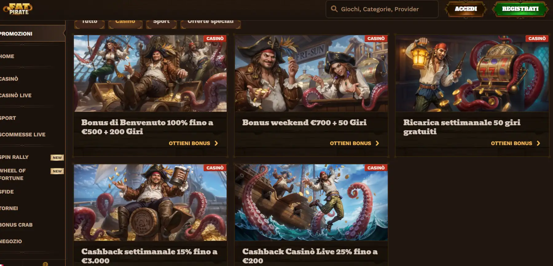 Casinò Non Aams Che Pagano Subito-Fat Pirate