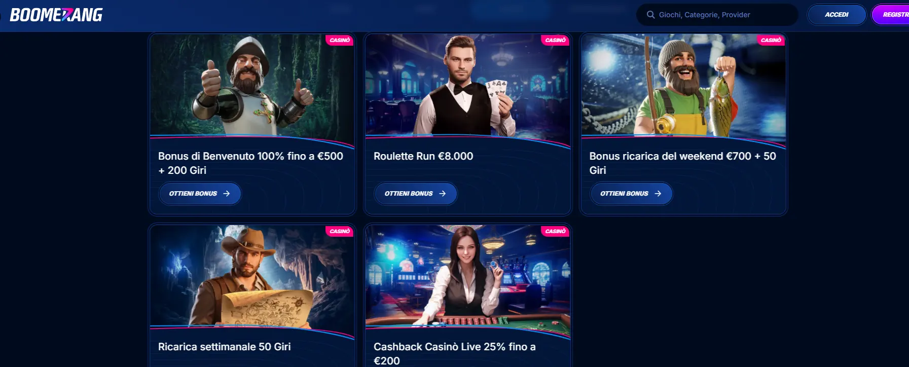 casinò online internazionali - Boomerang
