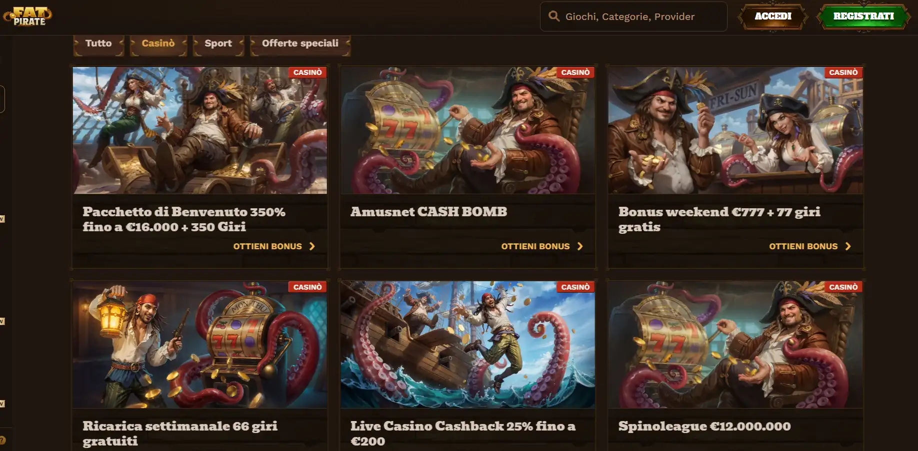 Fat Pirate neosurf casino online non aams