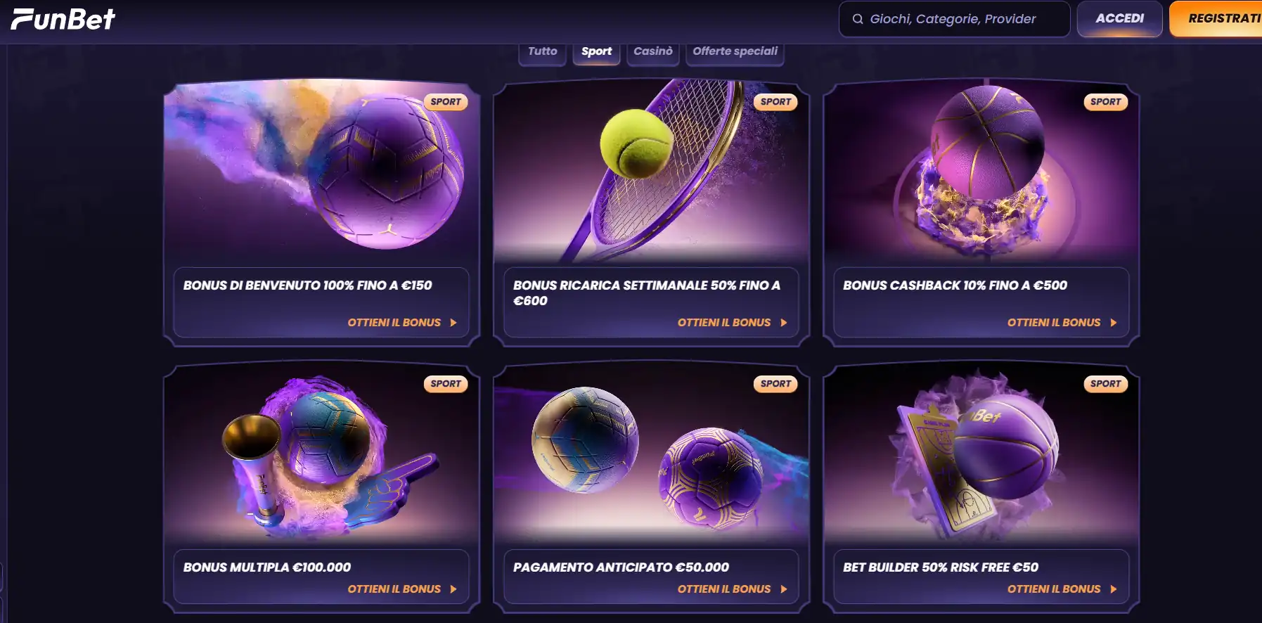 FunBet bookmaker non AAMS Senza Documenti