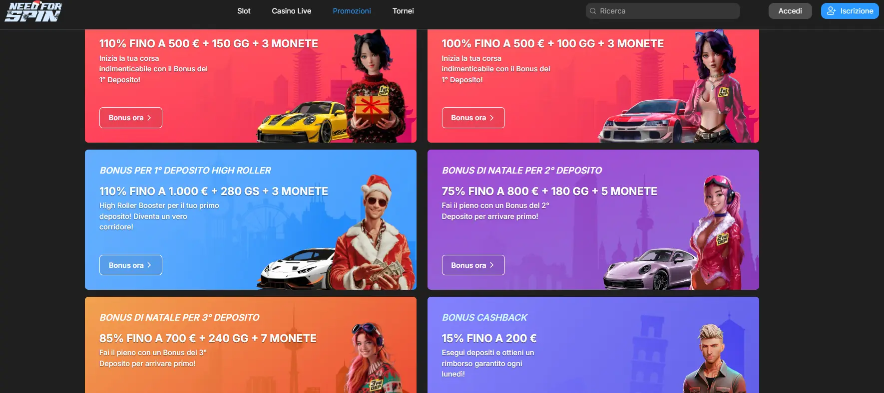 Need For Spin senza documenti