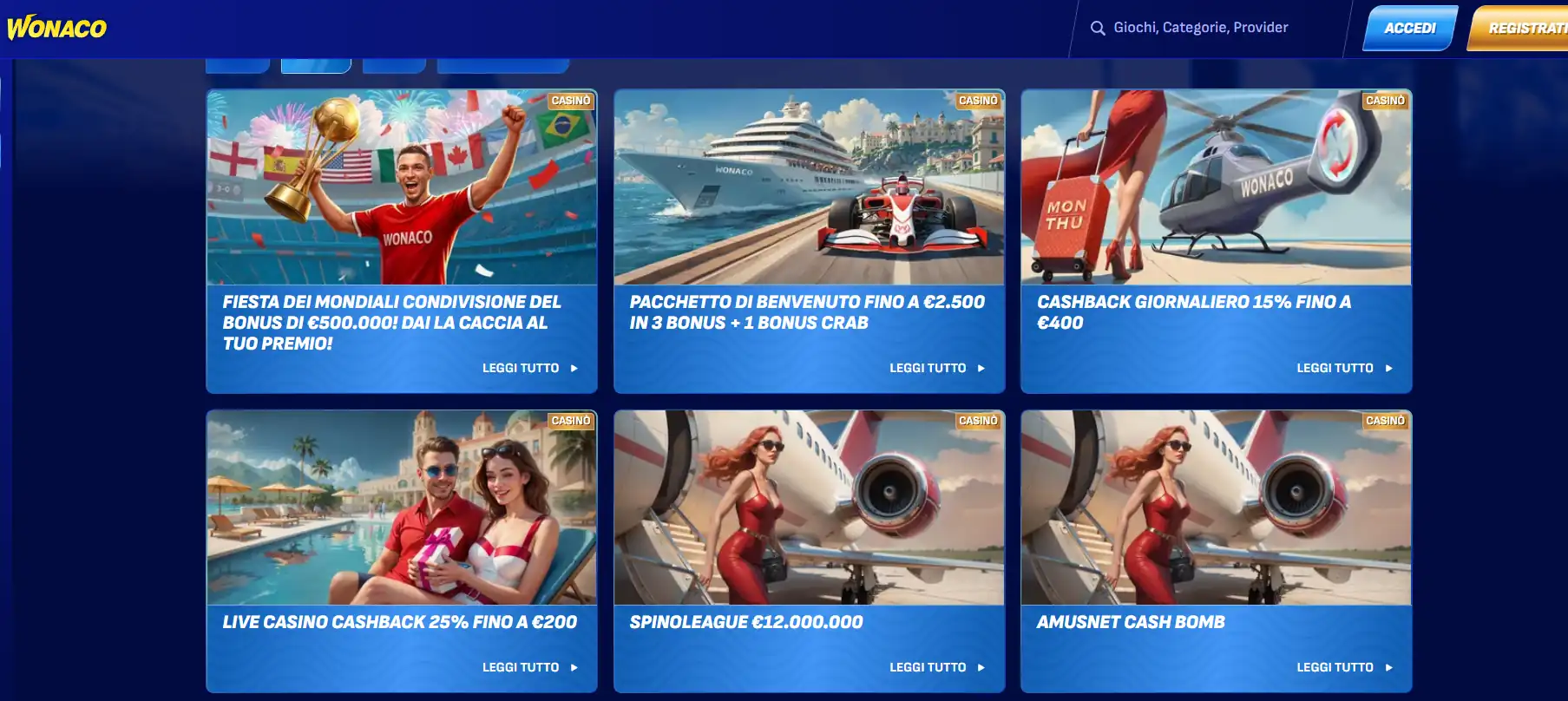 Wonaco poker room online non aams