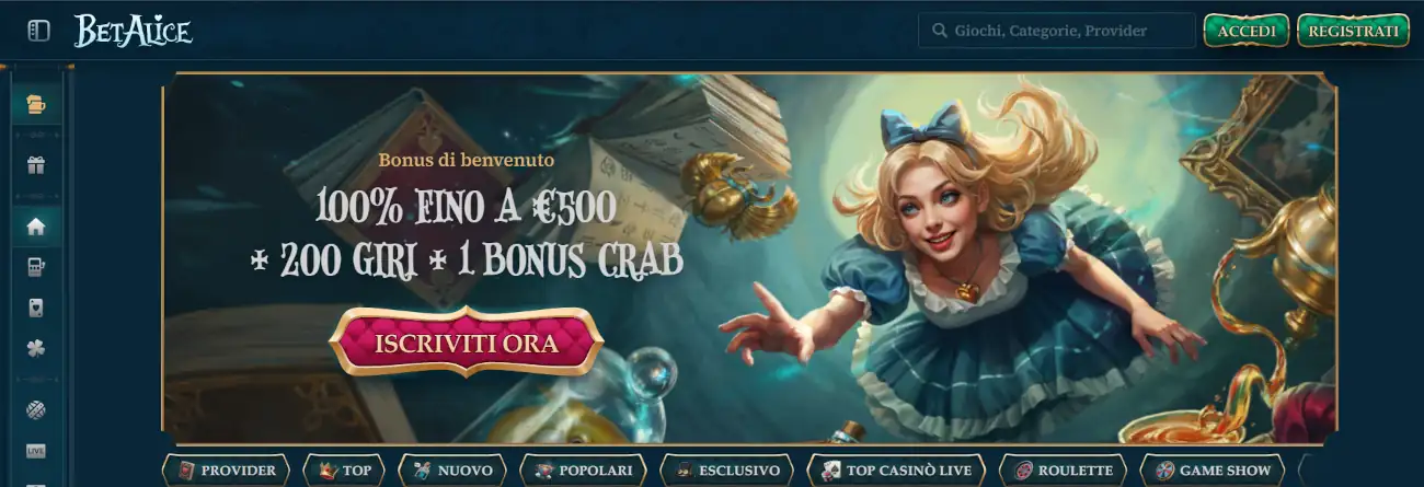 BetAlice casino non AAMS