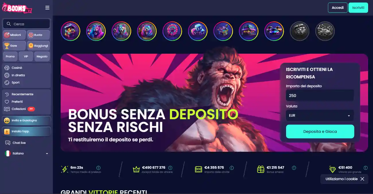 Booms Bet online casino curacao