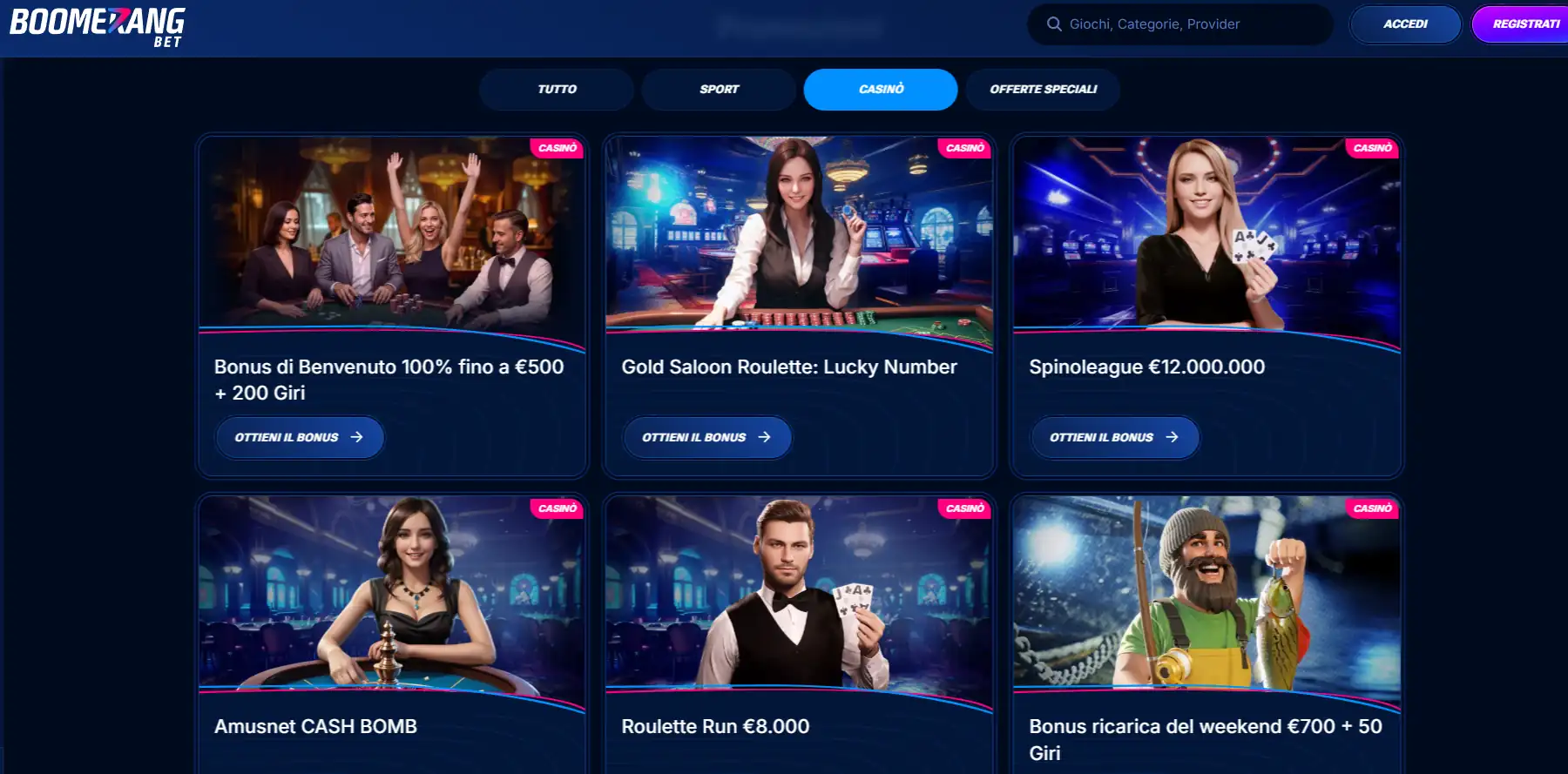 Boomerang casinò online senza licenza AAMS