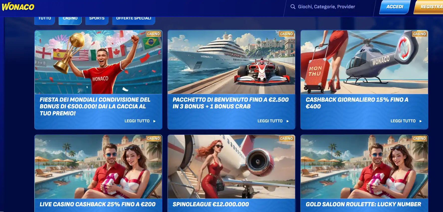 Wonaco casino non AAMS