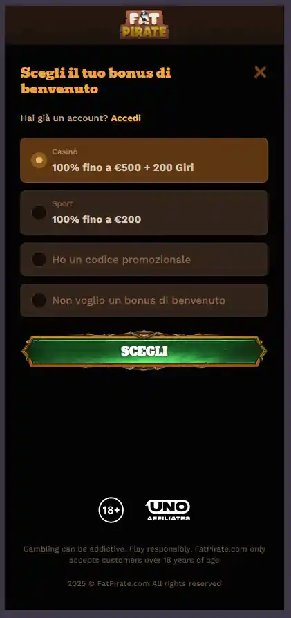 siti scommesse non aams paysafecard - Fat Pirate