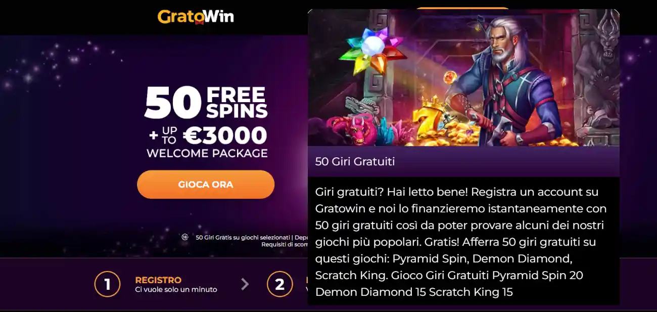 Gratowin casinò stranieri bonus senza deposito immediato