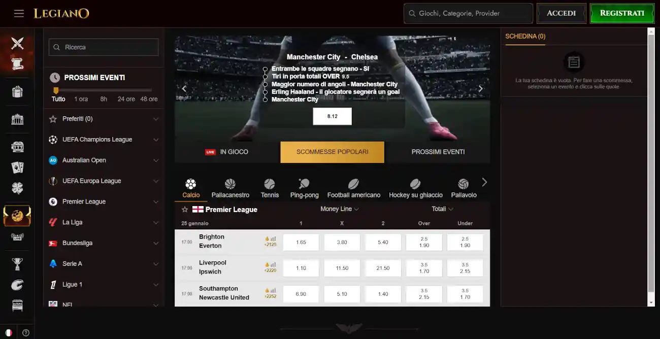 bonus scommesse senza deposito siti stranieri - Legiano
